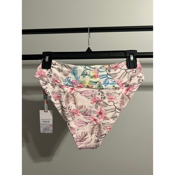 LoveShackFancy X Hurley Hawaiin Hibiscus Cheeky High Waist Bottom Size S&M NWT - Picture 10 of 15